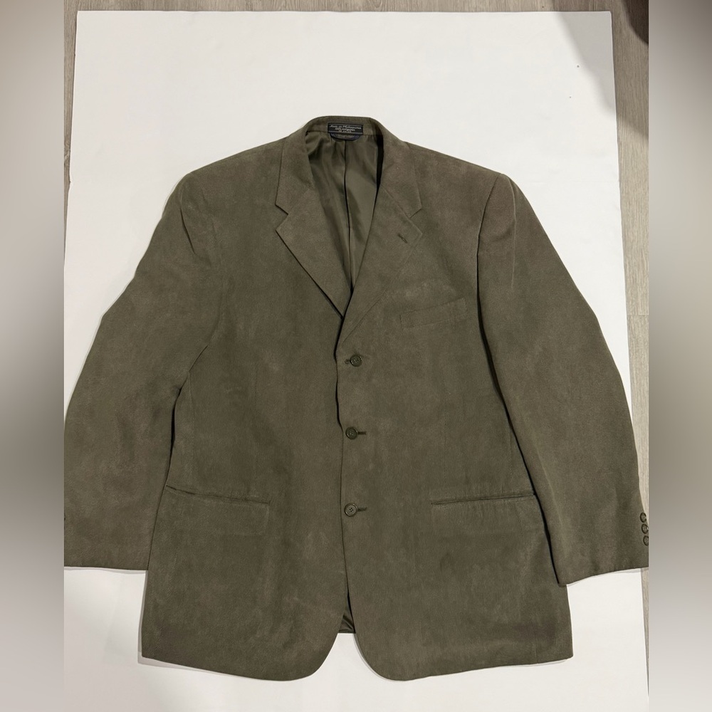 Boat House Row Dark Brown 3 Button Blazer Size 46 Regular